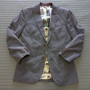 Men's TED BAKER Blazer - Stripped, Postal Print - Size 2
